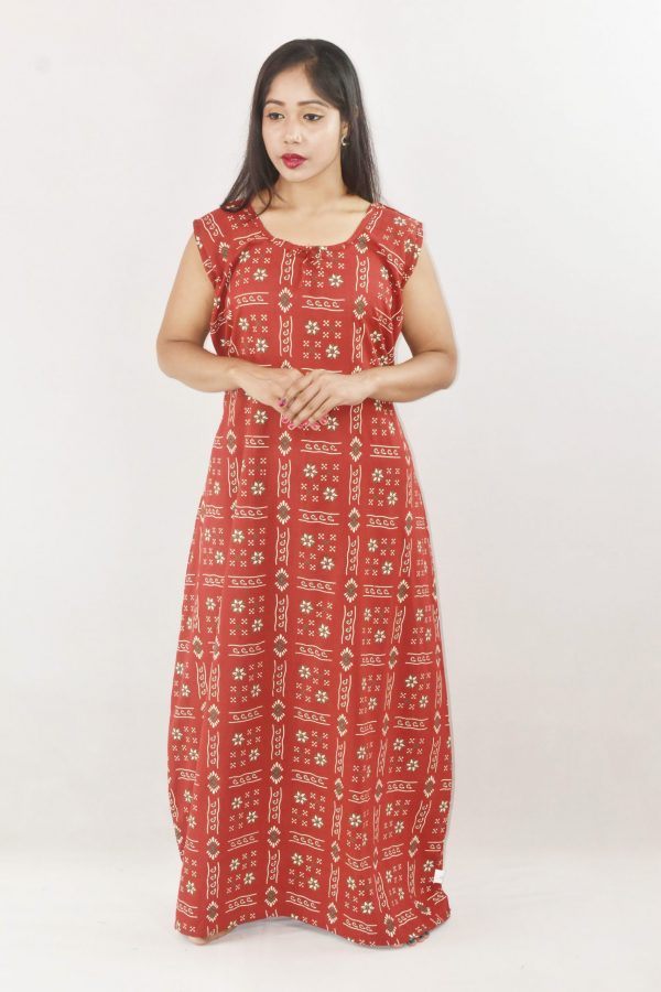 BDROX Pure Cotton Rajwadi Printed Allen Nighty